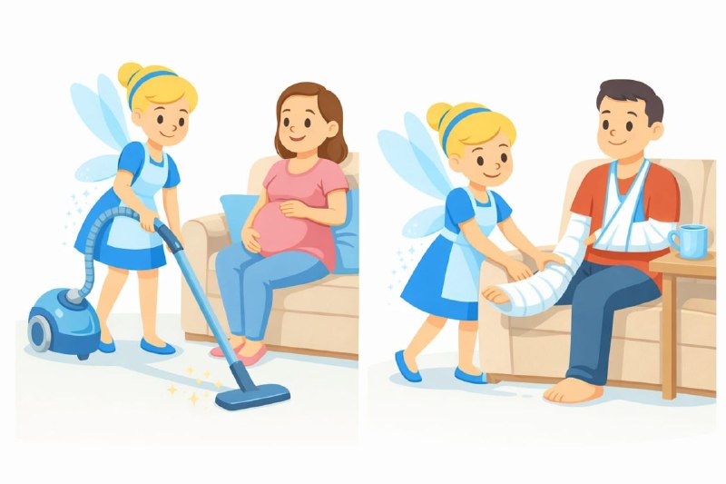 Haushaltshilfe bei Krankheit, Unfall oder schwierigen Zeiten